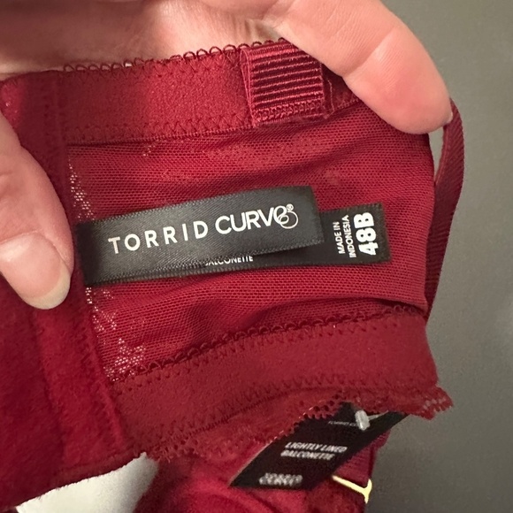 NWT Torrid Curve Red Lace Lightly Lined Balconette Bra - Picture 4 of 10